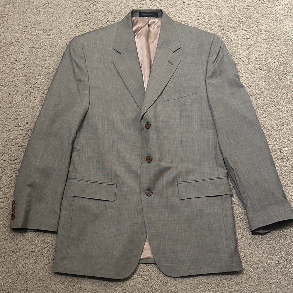 Lauren Ralph Lauren Mens Classic Blazer Sport Coat Wool Cashmere Brown Size 40L